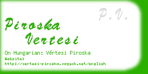 piroska vertesi business card